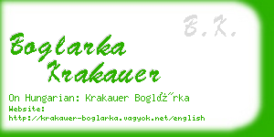 boglarka krakauer business card
